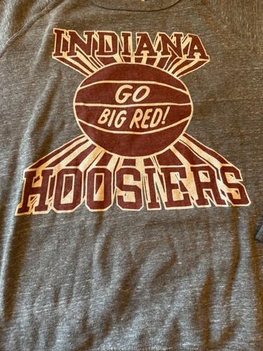 Sudadera Indiana Hoosiers "Go Big Red" Homenaje L Gris Hecha en EE. UU. Algodón/Poliéster - Imagen 2 de 6