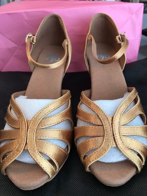 Comfortable Thick Suede Sole Gold Yellow Silky Feel High Heel