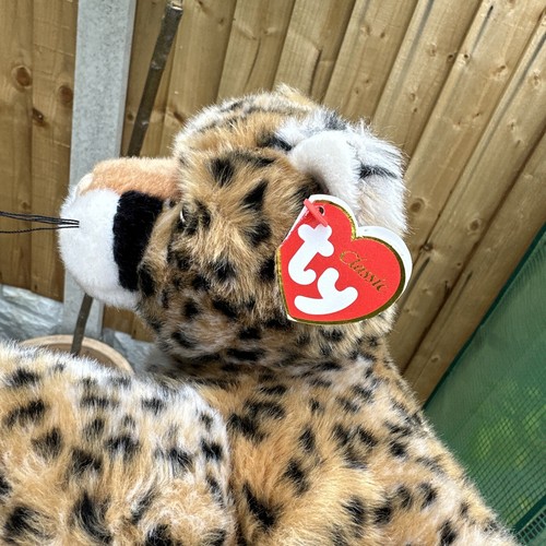 Ty Beanies Classic "Piston" Leopard 2003 fibra y pellets P.E. 15” largo peluche - Imagen 15 de 17