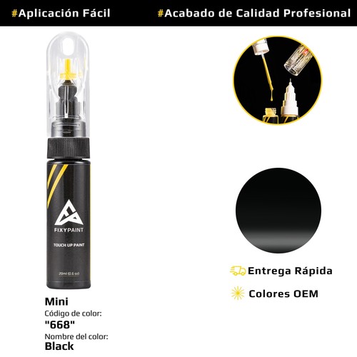 Pintura de retoque para Mini codigo: 668 Black - Imagen 8 de 10