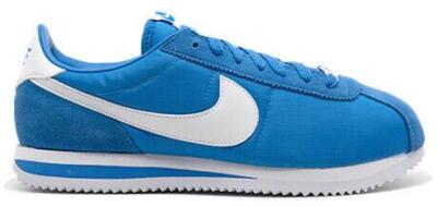 blue nike cortez nylon