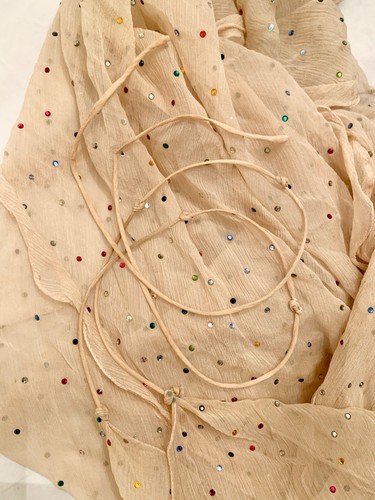 FENDI By KARL LAGERFELD S/S 2000 Silk Chiffon Rhinestone/Beaded Dress Size 42 - 第 9/10 張圖片