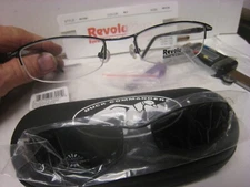 Revolution Eyeglass Frame With sun shade  REV583 in BLK 48-18-135 w/Generic case