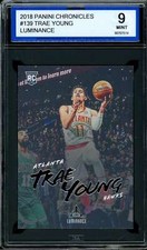 Trae Young Rookie Card 2018-19 Panini Chronicles Luminance #139 ISA 9 MINT
