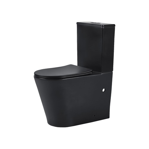 Tornado Silent Black Wall Soft Close Faced Toilet Suite Dual Flush P S Trap WELS - Picture 2 of 9