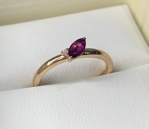 Toi et Moi Ring Michael Hill 10ct Rose Gold Ruby & Diamond Ring Size M / 6 - Picture 5 of 19
