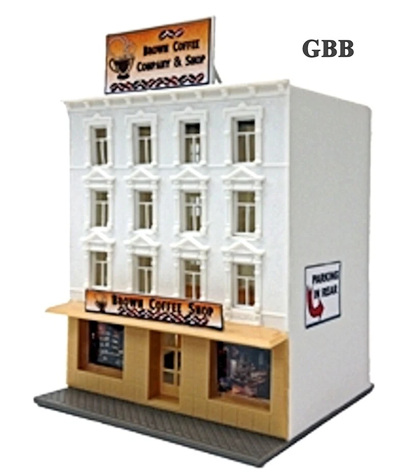 BROWN COFFEE COMPANY & COFFEE SHOP KIT 'N' Scale Model Power New Sealed 1592 - Image 2 of 3