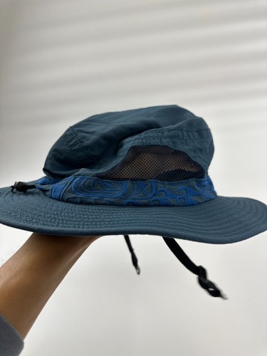 REI Hat Unisex Kids Youth 4-7 Blue Vented Outdoors Camping Bucket Boonie - Picture 2 of 8