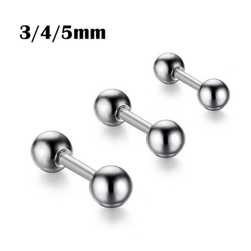 2PCS Barbell Earrings Ball Rook Eyebrow Daith Cartilage Earrings Tragus Piercing - Picture 8 of 11