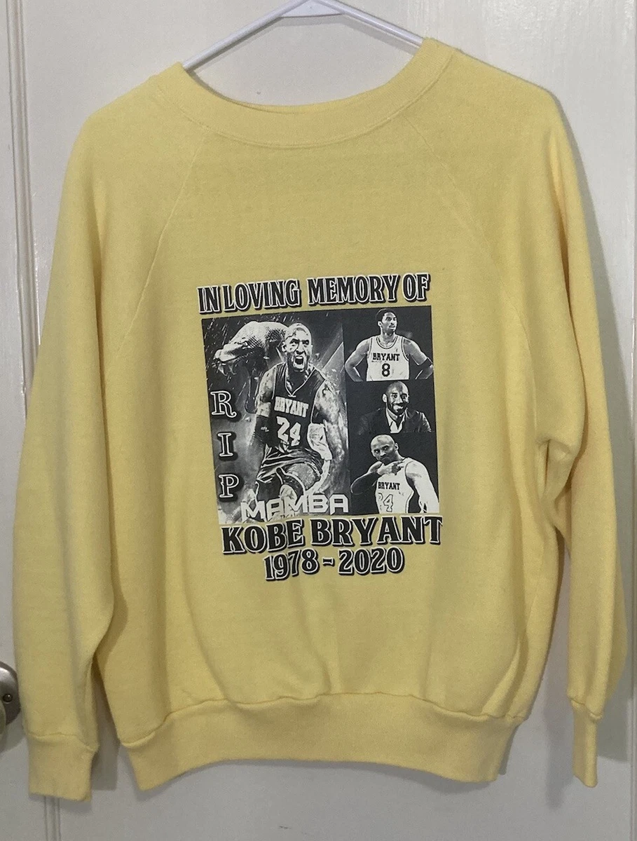 Vintage crewneck with Kobe Bryant memorial heat press graphic Large