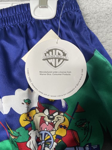 NWT Rare Dead-Stock Vintage 1996 Looney Tunes 100% Silk Golf Boxer Shorts Sz XL - Picture 7 of 11