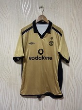 MANCHESTER UNITED 2001 2002 CENTENARY FOOTBALL SHIRT SOCCER JERSEY UMBRO sz XL