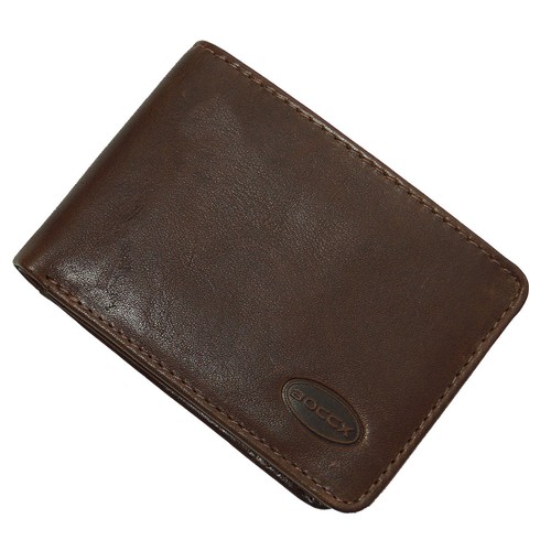 BOCCX Mini Herren Geldbörse Leder Portemonnaie Geldbeutel Börse Minibörse braun - Bild 2 von 5