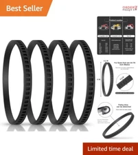 4 Pack Rubber Tires 6" Deep Cut Band Saw Parts Replacement No Adhesive Needed