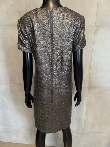 Cue Sequin Dress Pewter Size 12 - Picture 2 of 7