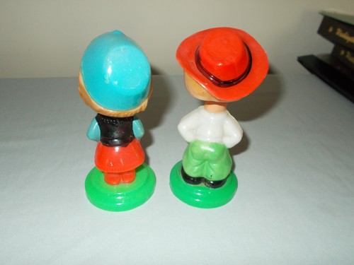 1950's Magnetic/ Bobble Head Kissing Couple Dolls /Celluloid Plastic / Hong Kong - Picture 4 of 7