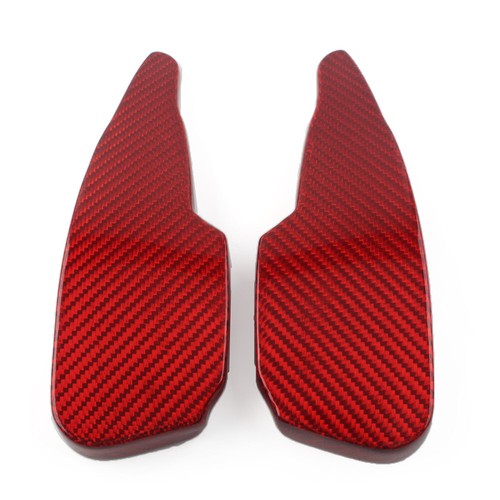 Steering Wheel Shift Paddle Fit Chevrolet Corvette C8 2020-2022 Carbon Fiber Red - Picture 5 of 12