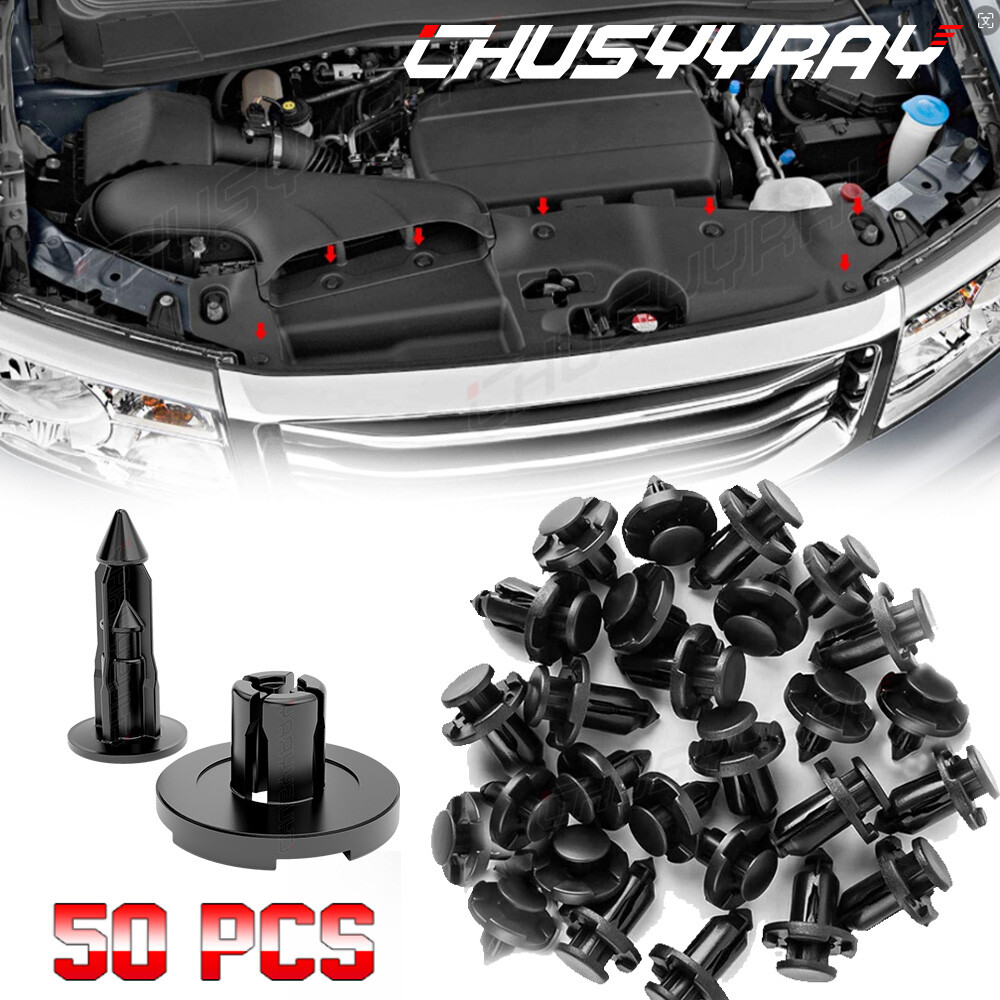 Kit De 50 Clips De Retención De 8mm Para Nissan E Infiniti - Para Protecciones, Parachoques Y Molduras