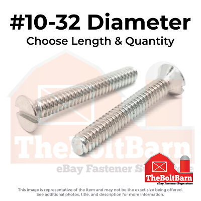 #ad #ad #10 32 Stainless Slotted Flat Head Machine Screws Choose Length amp; Qty $234.95
