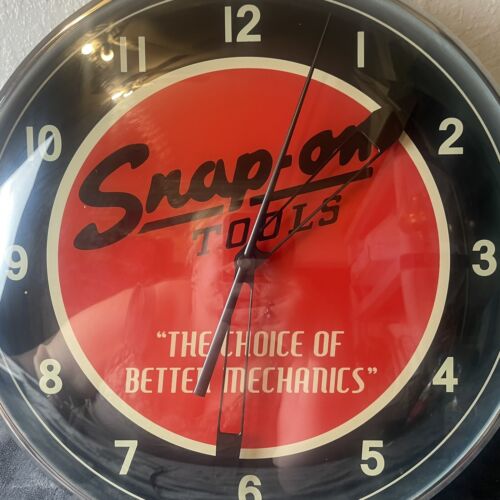 Snap On Tools Retro Light up Wall Clock EXCELLENT Advertise 15" Logo Round Sign - Picture 5 of 14