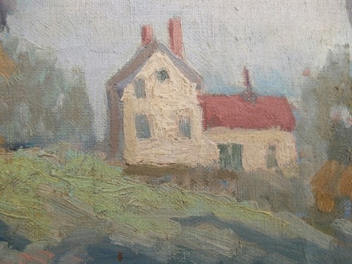 Amerikanischer impressionistischer Geo. Morris Gemälde Angeln Falmouth ME Ogunquit Künstler - Bild 7 von 19