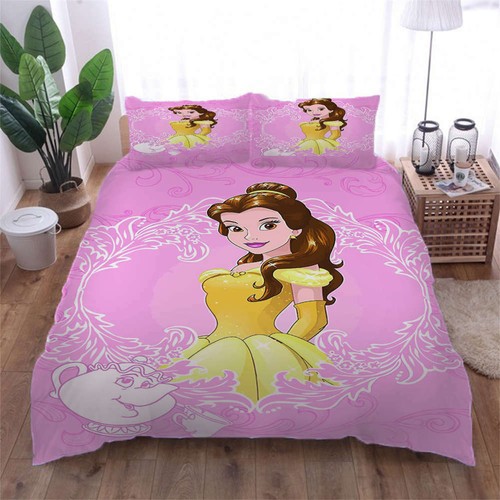 Yellow Dress Princess 3D Print Duvet Quilt Doona Covers Pillow Case Bedding Sets - Bild 2 von 7