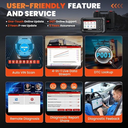 2025 LAUNCH CRP129HD Heavy Duty Truck Diesel Scanner Diagnostic Tool DPF Regen - Picture 9 of 13