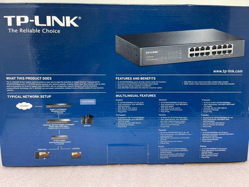 Nuevo interruptor de montaje en rack Gigabit TP-LINK TPLink TL-SG1016D TP-LINK 16 puertos sin precio base - Imagen 5 de 5