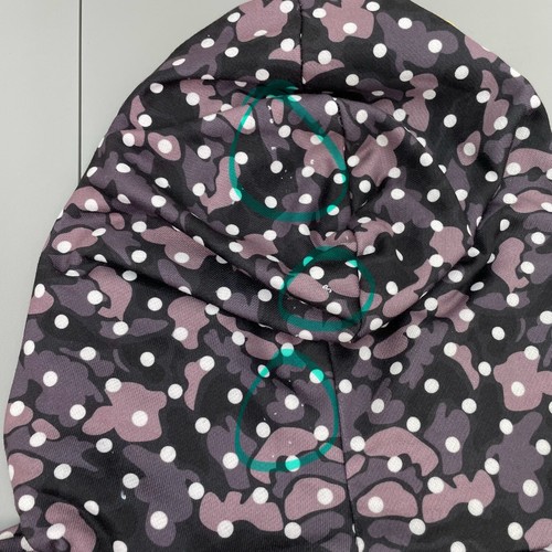 Hudson Outerwear Hoodie Embroidered Monster Alien Camo Spots Y2K Gray Mens XL - Picture 12 of 12
