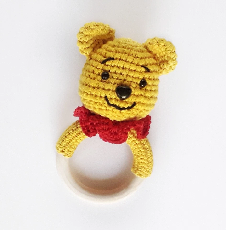 Pattern Bear Teether Toy Teething Ring Amigurumi Animals baby toy crochet - Image 3 of 4