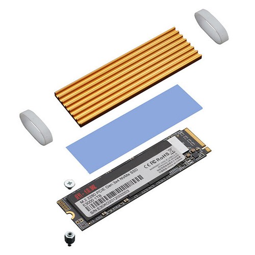 Aluminum Cooling HeatSink Heat Dissipation Radiator for M.2 NGFF SATA PCI-E IAZM - Afbeelding 6 van 12