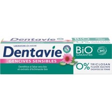 *LOT de 4* DENTAVIE dentifrice BIO gencives sensibles à l’aloe vera & echinacée
