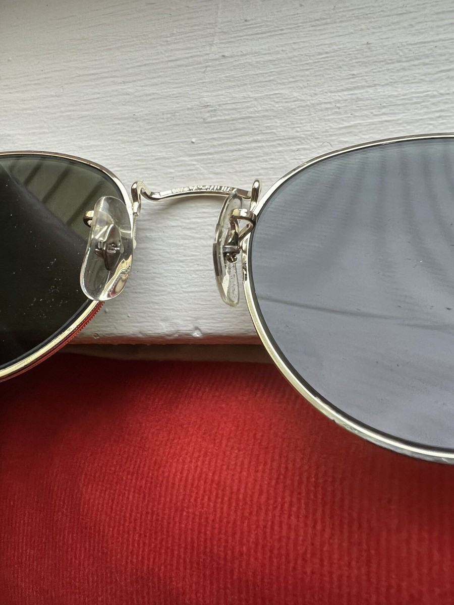Vintage Ray Ban Bausch and Lomb Silver Chrome G15 Round