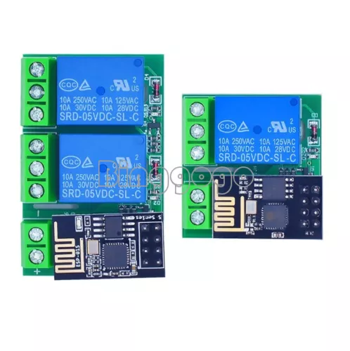 NEW ESP8266 Dual Channel WIFI Relay Module ESP-01/01S DC5V With Relay Indicator