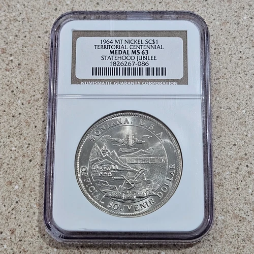 1964 Montana Territorial Centennial Statehood Jubilee So Called Dollar NGC MS63