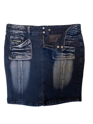 JUPE EN JEAN MORGAN TAILLE FR 38 FORME CRAYON MOULANTE - Photo 1/4