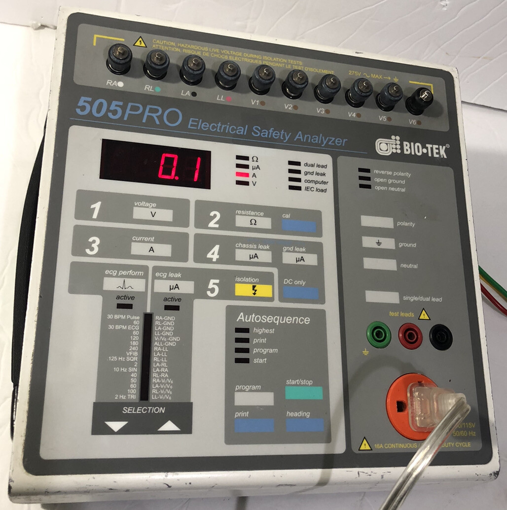 BioTek 505 Pro Electrical Safety Analyzer Excellent Used Condition eBay