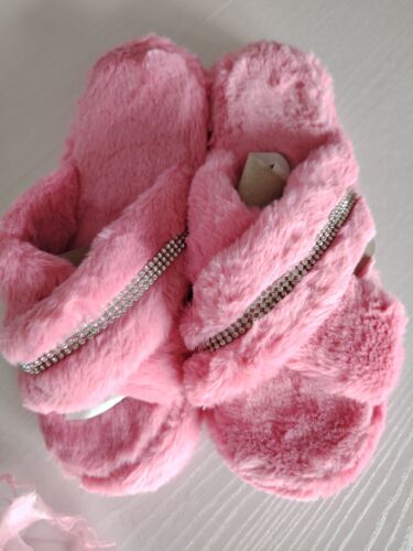 Be You Diamanté Slippers In Gift Bag New Size L 7/8 - Picture 1 of 4