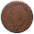 1875 Indian Head Cent Almost Good AG Coin #22343