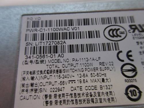 Cisco PWR-C1-1100WAC Power Supply / 341-100579-01 - VGC USED - Bild 2 von 4