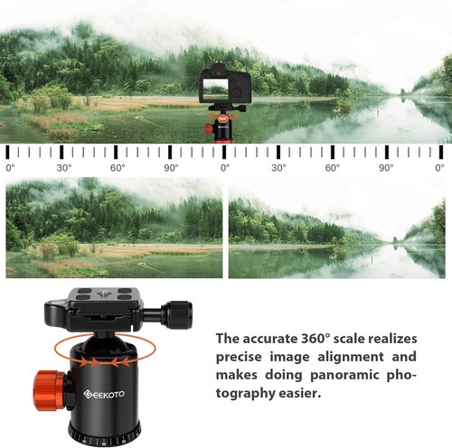Versatile 360° Panoramic Tripod for DSLR & GoPro - 23-77 Inch Adjustable Height - Picture 6 of 11