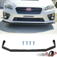 For 15-2021 Subaru WRX STI Sedan V-Limited Style Front Bumper Lip Spoiler Black