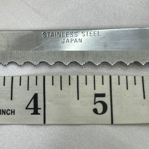 Unbranded Japan-Made Serrated Bread Knife with Wood Handle Vintage 7.5" Blade - Picture 10 of 11