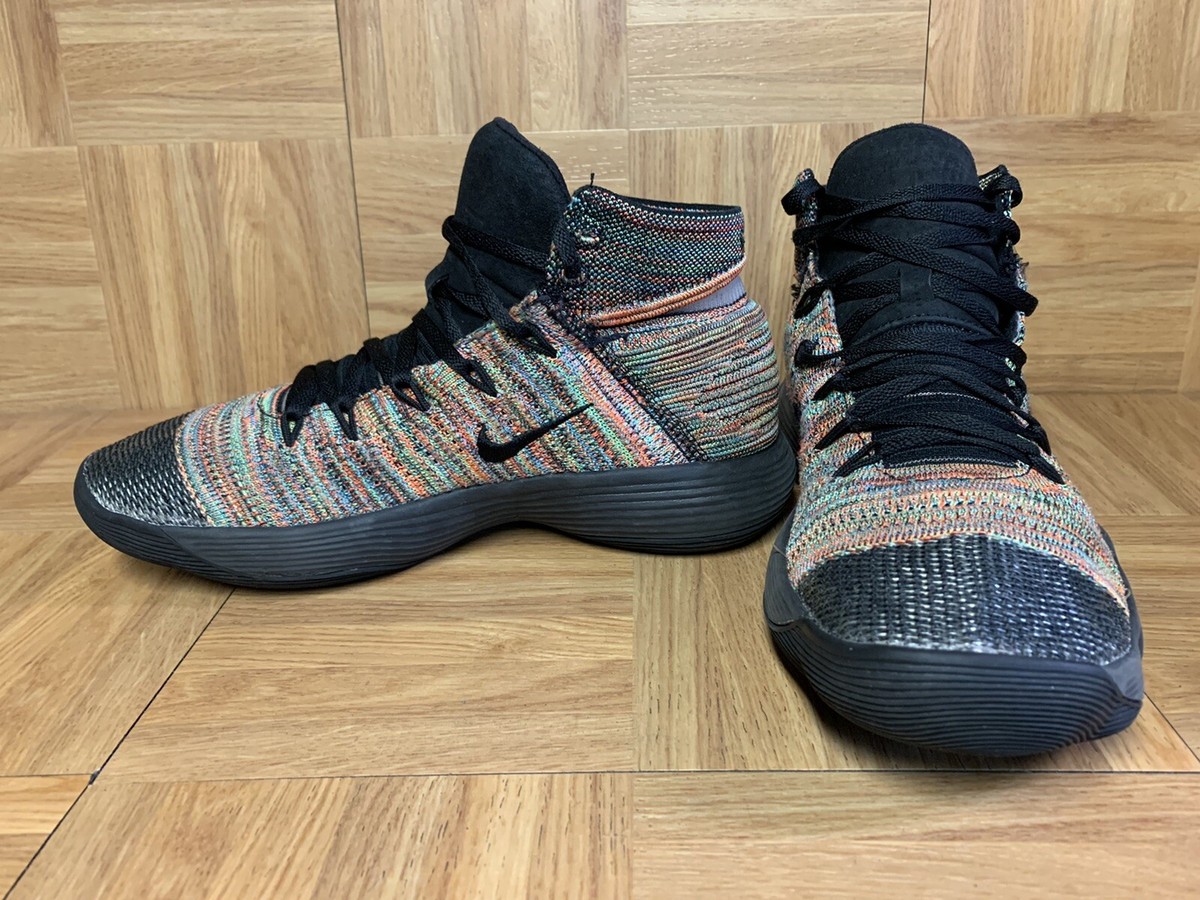 RARE Nike Hyperdunk Flyknit Black Multicolored Sz 8 917726 006 Men s Shoes