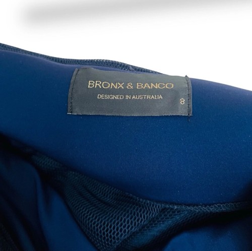 Bronx & Banco Dress AU 8 US 6 Tulip Gown High-Low Navy Off Shoulder Formal - Picture 7 of 11