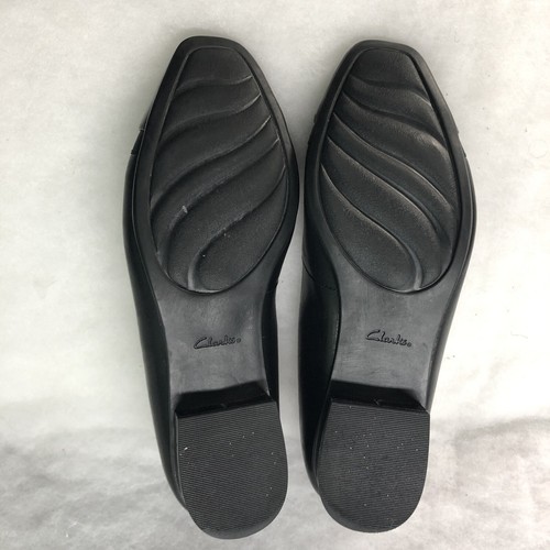 Clarks artisan black leather cap toe flats sz 7.5 - Picture 8 of 10