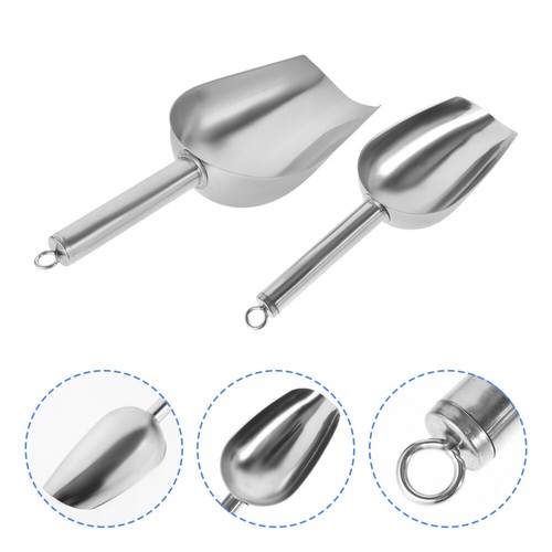 2Pcs Portable Ice Shovel Stainless Ice Shovel Ice Scooper Food Candy Scoop - Picture 6 of 12