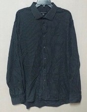 PRONTO UOMO Men's XXL Black Dress Shirt- Cotton
