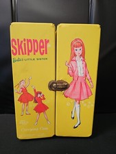 1964 Yellow Skipper Barbie's Little Sister Vinyl Carrying Case Wardrobe Mattel