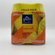 Glade Mighty Mango Automatic Spray Refill Air Freshener 6.2 Oz Refills 2 Pack